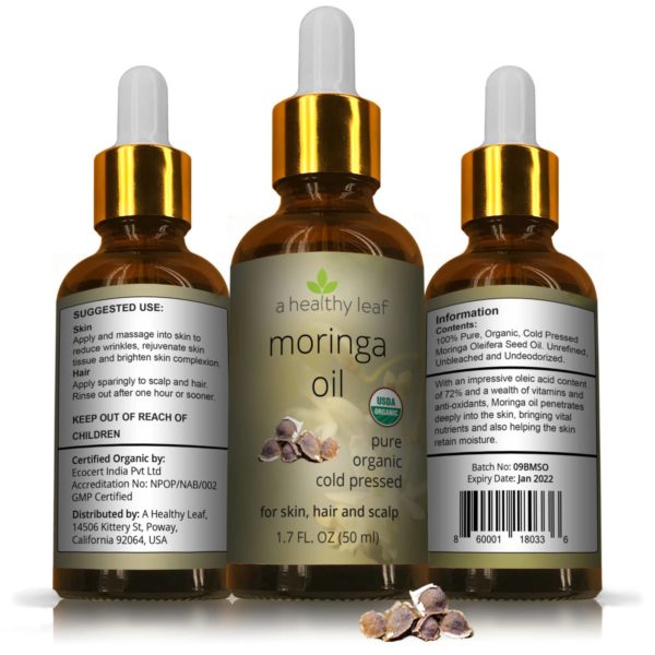 Moringa Oil Certified Organic 1.7oz