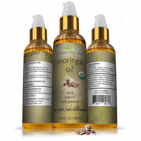 Moringa Oil Certified Organic 3.4oz